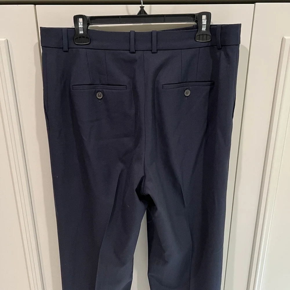 Aritzia‎ Babaton Women's Navy Wool Dress Pants Size 14 Trousers Classic Career - Picture 4 of 8